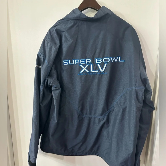 SUPER BOWL XLV WINDBREAKER JACKET Reebok Men’s Large - Picture 2 of 15